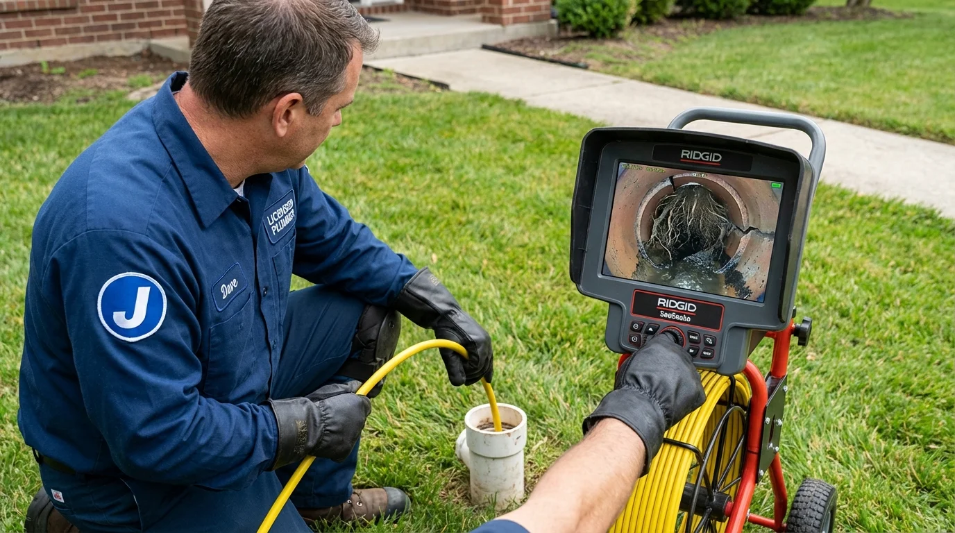 Sewer camera inspection being performed by Johns Plumbing LLC in Port Jervis